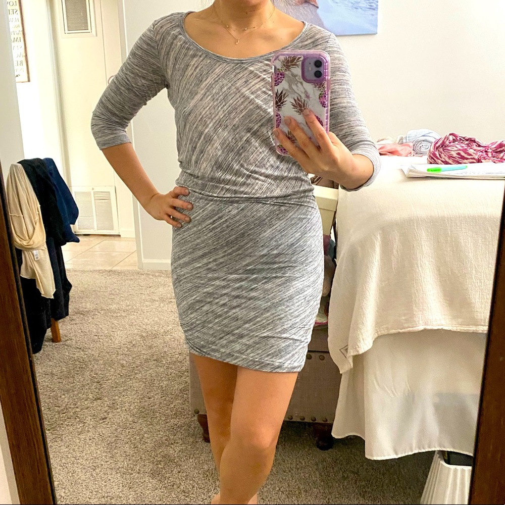 Soft Joie white/gray gradient long sleeve Dress, XS